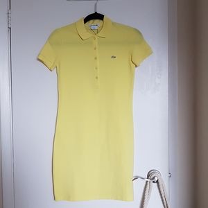 Cute sunny yellow Lacoste dress - size 32/0 - NWT